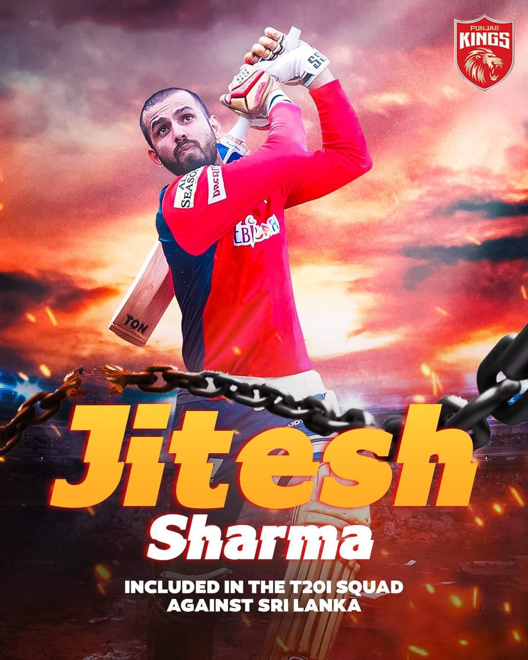 jitesh sharma enters in team india